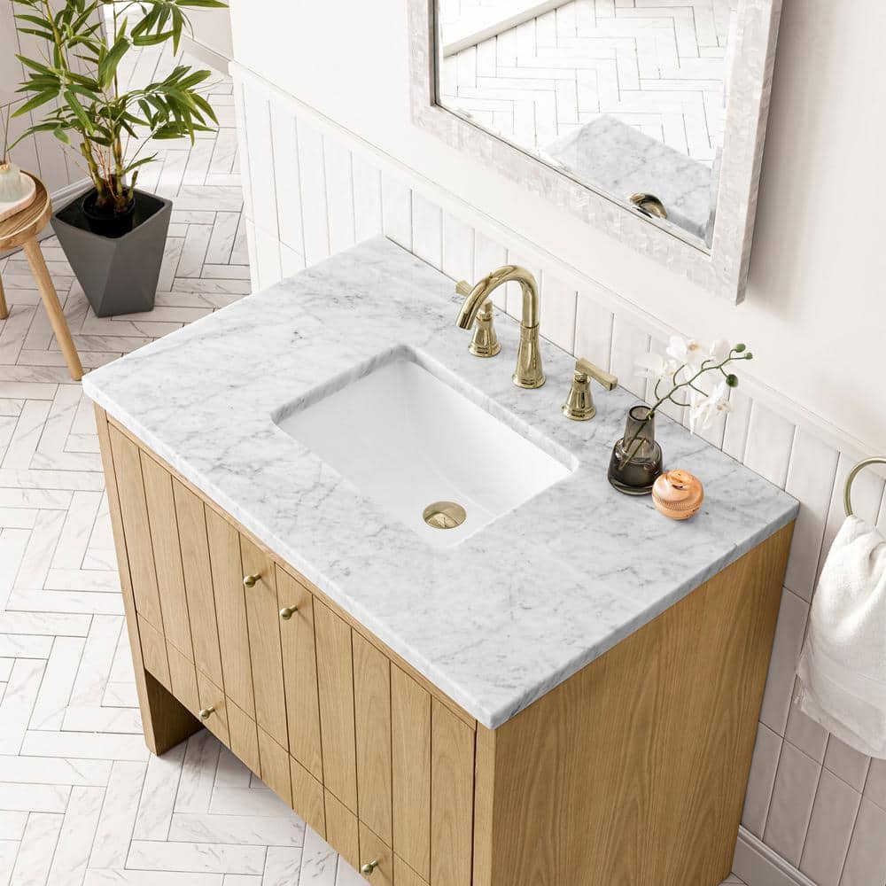 Hudson 36" Light Natural Oak Single Bathroom Vanity