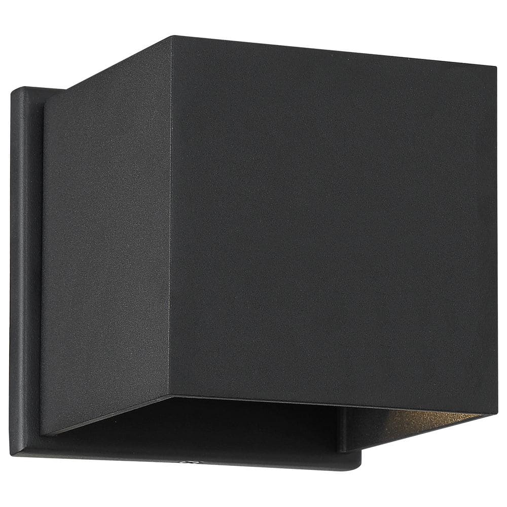 Lightgate Matte Black Square Outdoor Sconce 4.75 in. with Custom Light Direction Dimmable, Hardwired with Integrated LED price history on PriceWatchPro
