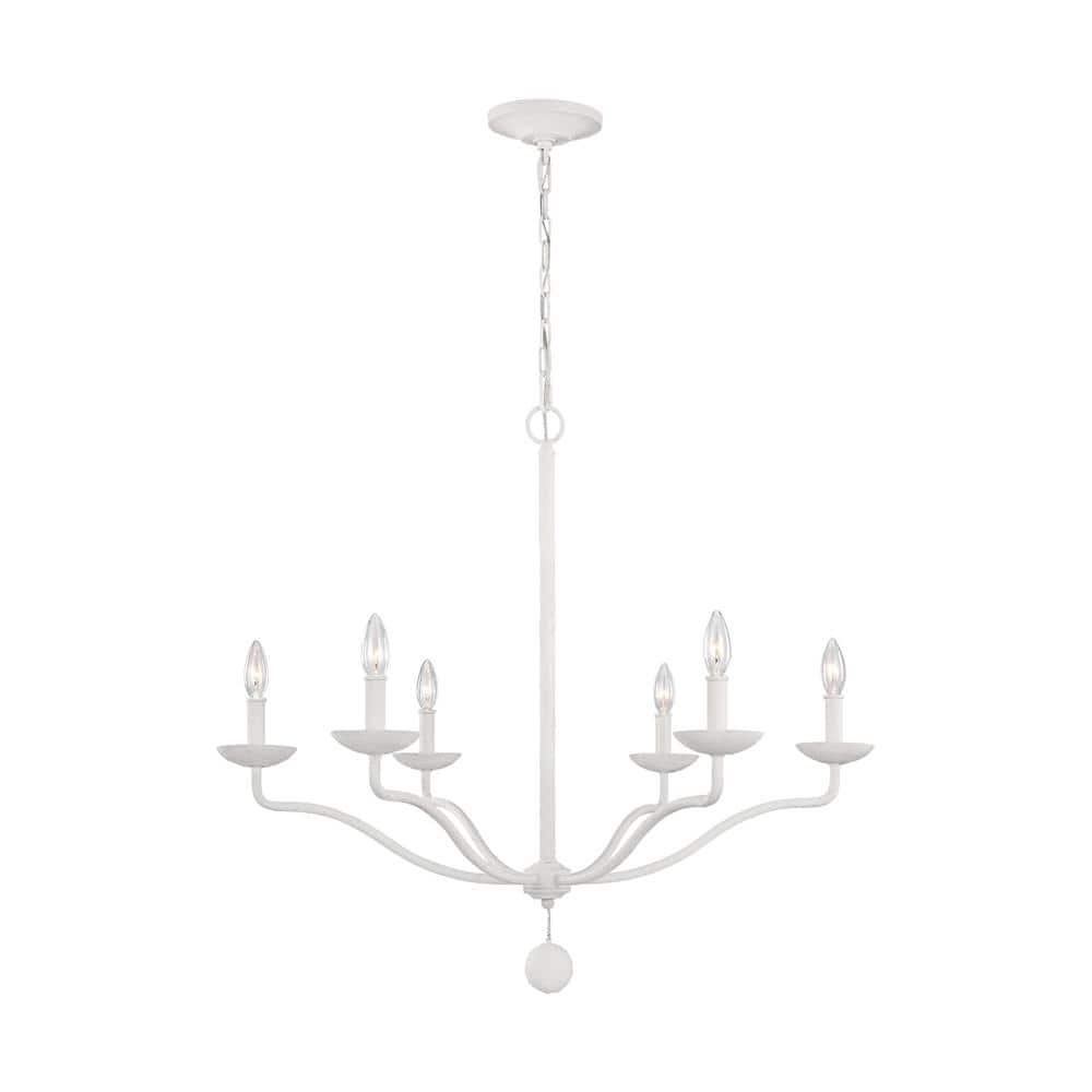 Feiss Annie 6 Light Plaster White Chandelier