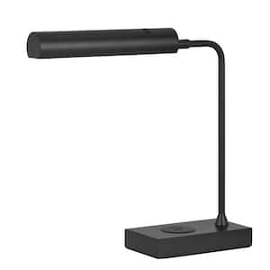 17.5 in. H Charcoal Gray Metal Desk Lamp