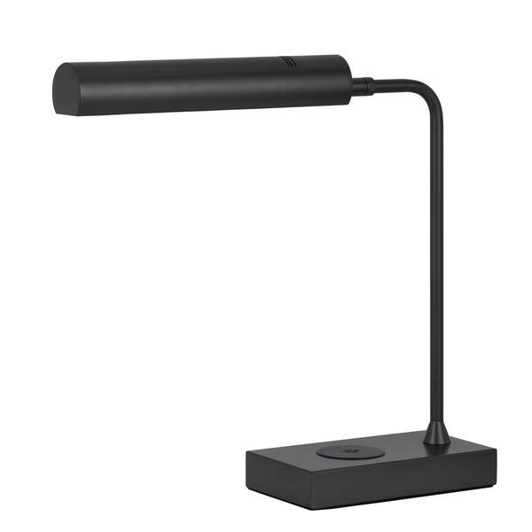 CAL Lighting 17.5 in. H Charcoal Gray Metal Desk Lamp