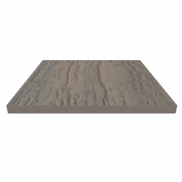 NewTechWood UltraShield 0.6 in. x 12 in. x 12 in. Roman Antique Fascia Composite Decking Board Sample