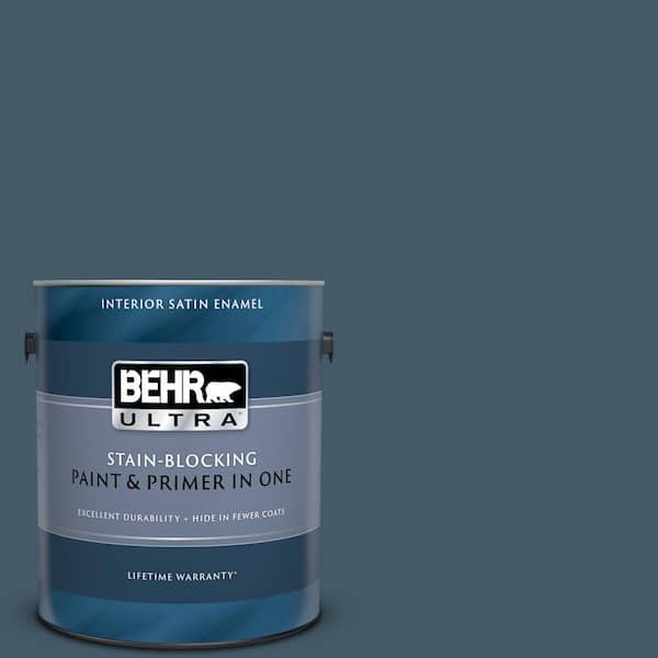 BEHR ULTRA 1 gal. #UL230-22 Observatory Satin Enamel Interior Paint and Primer in One