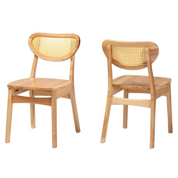 Baxton Studio Nenet Oak Brown Dining Chair (Set of 2)