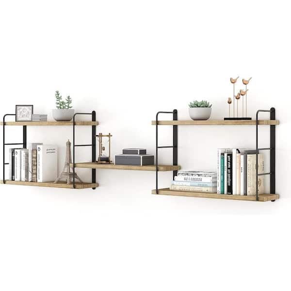 Cubilan 17 in. W x 6 in. D Yellow Decorative Wall Shelf, Wall Mounted Floating Shelves
