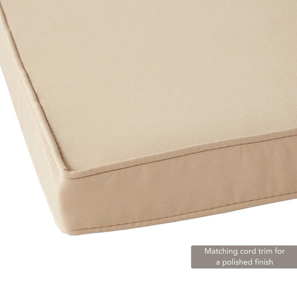 Stone Square 18" Outdoor Chair Pad Set with UV-Resistant Fabric