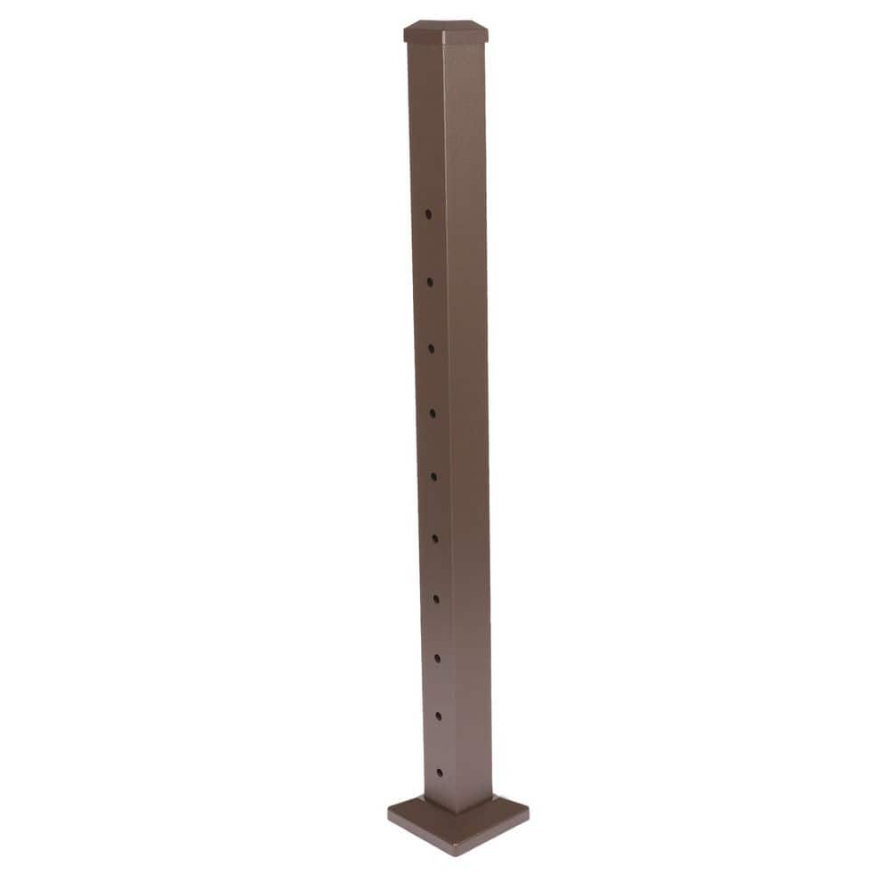 Cable Rail 2-1/2 in. x 2-1/2 in. x 39 in. Weathered Brown Aluminum End Post for Cable Railing System price history on PriceWatchPro