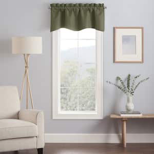 Kendall Artichoke Solid Polyester 18 in. L x 42 in. W Blackout Rod Pocket Valance