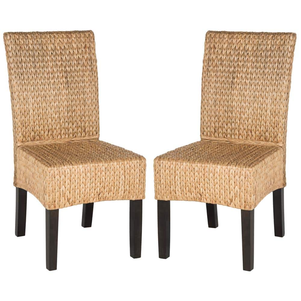 Luz Natural Wicker and Wood Side Chair Set