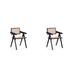 Hamlet Black and Natural Cane Dining Arm Chair (Set of 2)