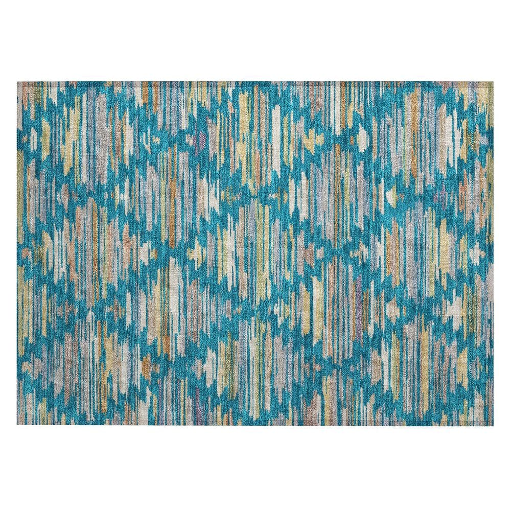 Chantille Machine Washable Indoor/Outdoor Abstract ACN2502 Teal 2 ft. x 3 ft. Accent Rug price history on PriceWatchPro