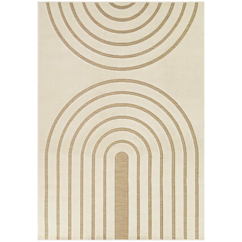 Berrigan Cream 8 ft. x 10 ft. Stripe Indoor/Outdoor Area Rug price history on PriceWatchPro