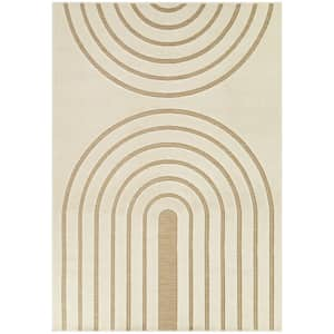 Berrigan Cream 8 ft. x 10 ft. Stripe Indoor/Outdoor Area Rug