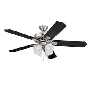 4-Light 52 in. Indoor Dual Mount Camarillo Ceiling Fan, Brushed Nickel