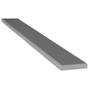 Gray Double Beveled 6 in. x 72 in. Polished Engineered Bullnose Marble Threshold Tile Trim (6 lin. ft.)