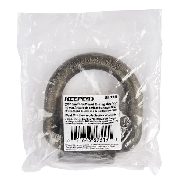 Keeper 5/8 in. Surface Mount D-Ring Anchor 89318 - The Home Depot