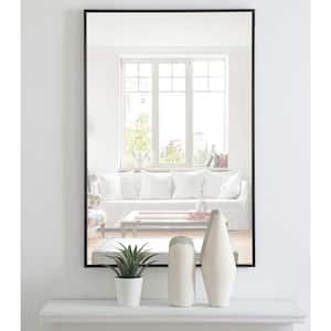 Large Rectangle Black Modern Mirror (42 in. H x 28 in. W)