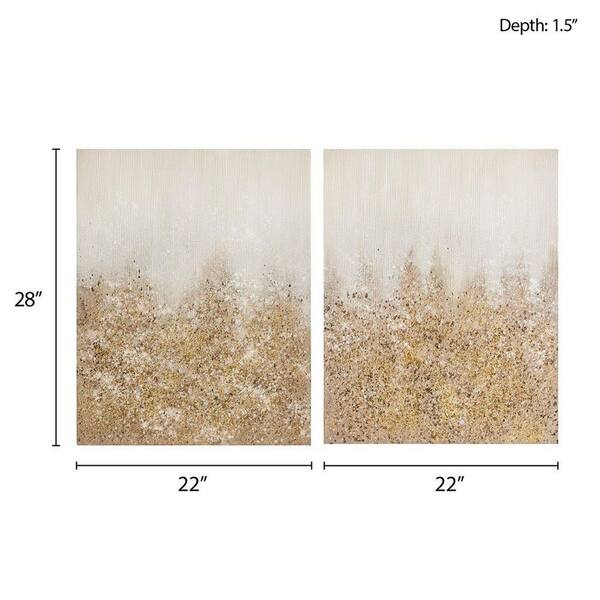 Madison Park Glimmer 2-piece Unframed Art Print H 28 in. x W