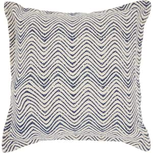 Lifestyles Indigo 20 in. x 20 in. Throw Pillow