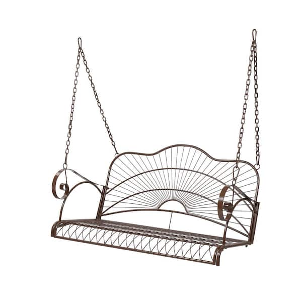 Karl home 2-Person Metal Porch Swing
