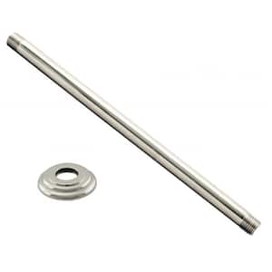 1/2 in. IPS x 19 in. Round Ceiling Mount Shower Arm with Flange, Polished Nickel