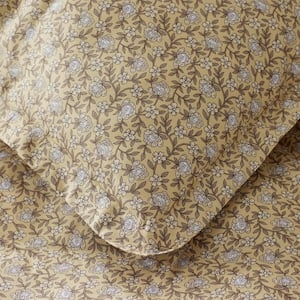 Company Cotton Mini Floral Vine Cotton Percale Standard Pillowcase