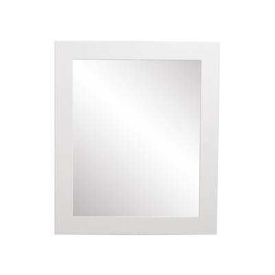 Medium Rectangle White Modern Mirror (36 in. H x 32 in. W)