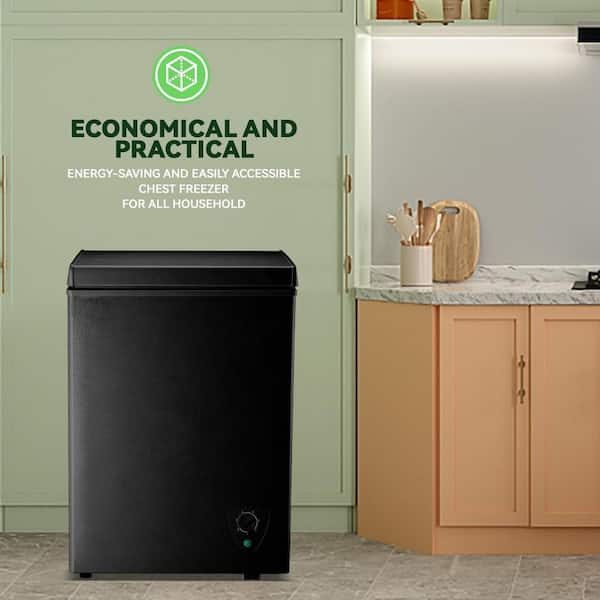 HOMLUX 3.5 cu. ft. Manual Defrost Mini Upright Freezer in Black