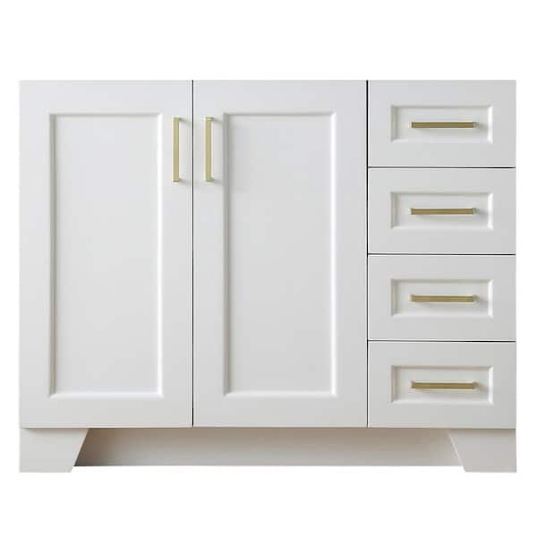 ARIEL Taylor 42 in. W x 21.5 in. D x 34.5 in. H Freestanding Bath Vanity Cabinet Only in White