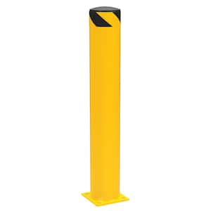 Vestil 62 in. x 4.5 in. Yellow Steel Pipe Safety Bollard BOL-62-4.5 ...