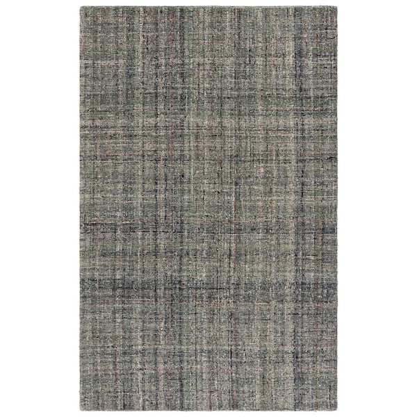 Abstract 5 ft. x 8 ft. Gray/Black Classic Marle Area Rug
