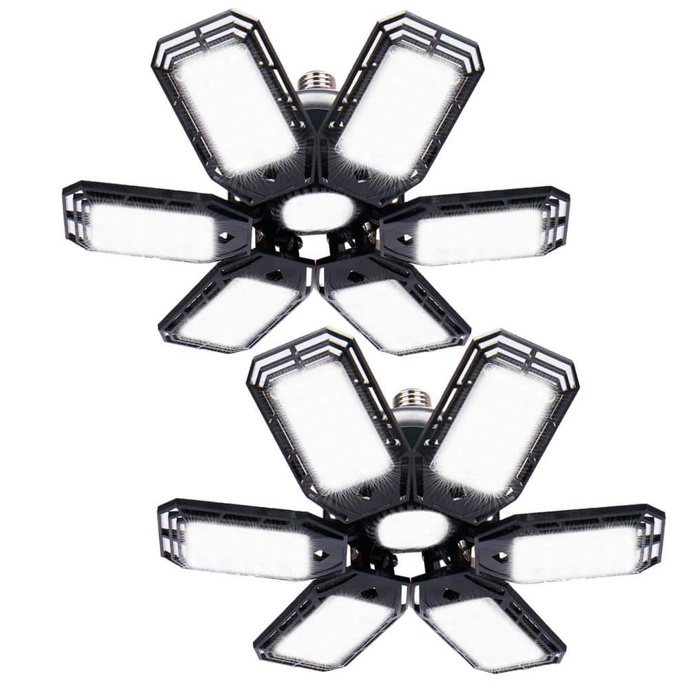Operfurni 180Watt Deformable Led Garage Ceiling Lights(2Pack) MH9YR5B The Home Depot