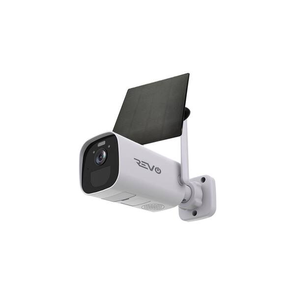 Revo Wireless Battery Operated Solar 1080p Indoor/Outdoor Standard Security Camera with 2-Way Audio and 32GB Micro SD Card