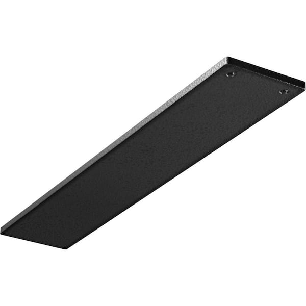Ekena Millwork 3 in. x 0.25 in. x 16 in. Steel Hammered Silver Logan Bracket