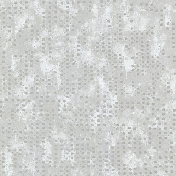 A-Street Prints Felsic Silver Studded Cube Non Woven Paper Non-Pasted Textured Metallic Wallpaper