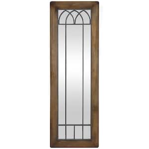 20 in. H x 60 in. W Rectangular Wood FirsTime & Co. Brown Larisa Arch Farmhouse Standing Framed Mirror