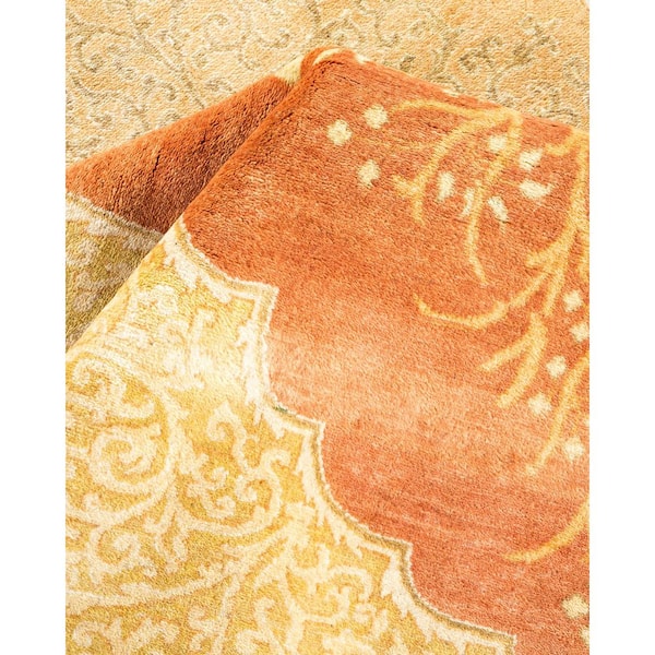 Mogul Brown 6 ft. x 9 ft. Oriental Wool Indoor Area Rug