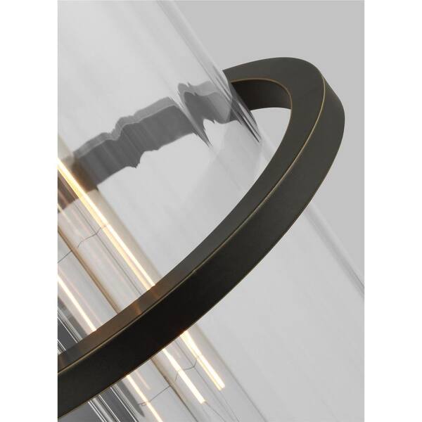 Generation Lighting - Alcona 1-Light Antique Bronze Hardwired Outdoor Large Wall Lantern Sconce