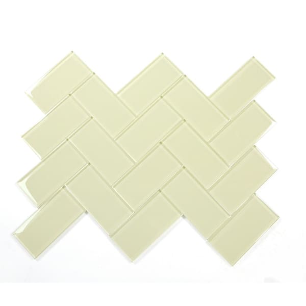 Metro Beige 3 in. x 6 in. Glossy Glass Subway Wall Tile (12.5 sq.ft/Case)