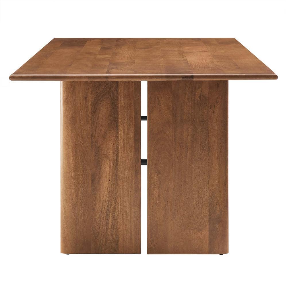 Amistad 86" Walnut Solid Wood Farmhouse Dining Table
