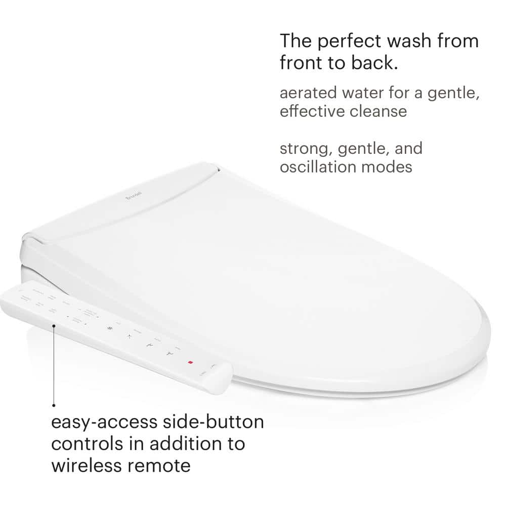 Swash Thinline T22 White Luxury Bidet Toilet Seat with Side Arm Control