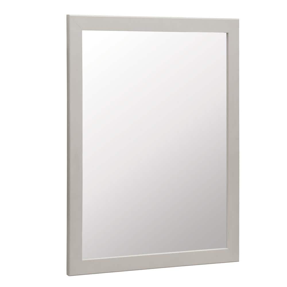 Kinghurst 29 in. W x 35 in. H Rectangular Framed Vertical/Horizontal Mounted Wall Bathroom Vanity Mirror in Dove Gray
