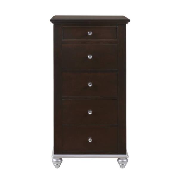 Unbranded Alli 5-Drawer Jewelry Chest in Walnut