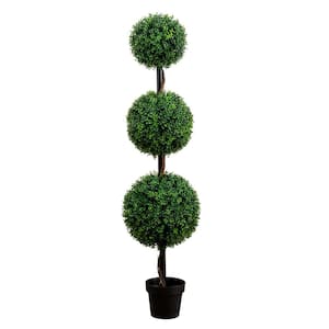 5 ft. Artificial Triple Ball Boxwood Topiary Tree (Indoor/Outdoor)