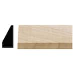 5/8 in. x 1-1/4 in. x 96 in. White Hardwood Contemporary Base Cap Moulding