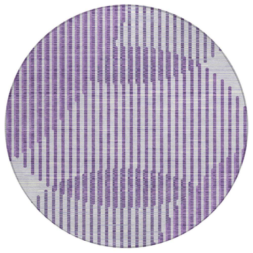 Chantille Machine Washable Indoor/Outdoor Abstract ACN1001 Purple 8 ft. x 8 ft. Area Rug price history on PriceWatchPro