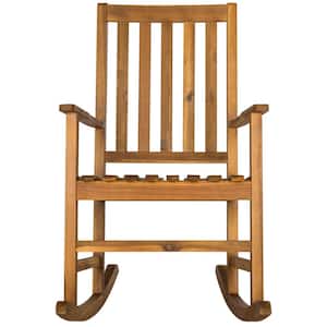 Barstow Natural Brown Acacia Wood Outdoor Rocking Chair
