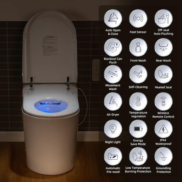 1/6 オーガスティン素体＆ヘッド WOODBRIDGE Elongated Smart Bidet Toilet 1.1/1.6 GPF in White with