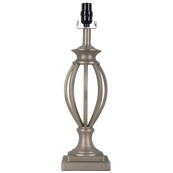 Hampton Bay TTL20 Mix and Match 19.75 in. H Brushed Steel Cage Table Lamp Base