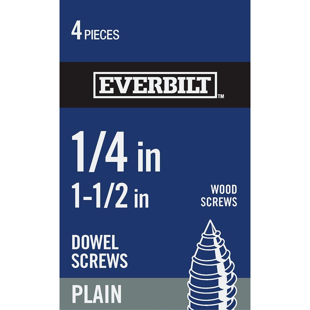 Everbilt 1/4 in.20 x 11/2 in. Plain Headless Dowel Screw (4Pack) 811311 The Home Depot